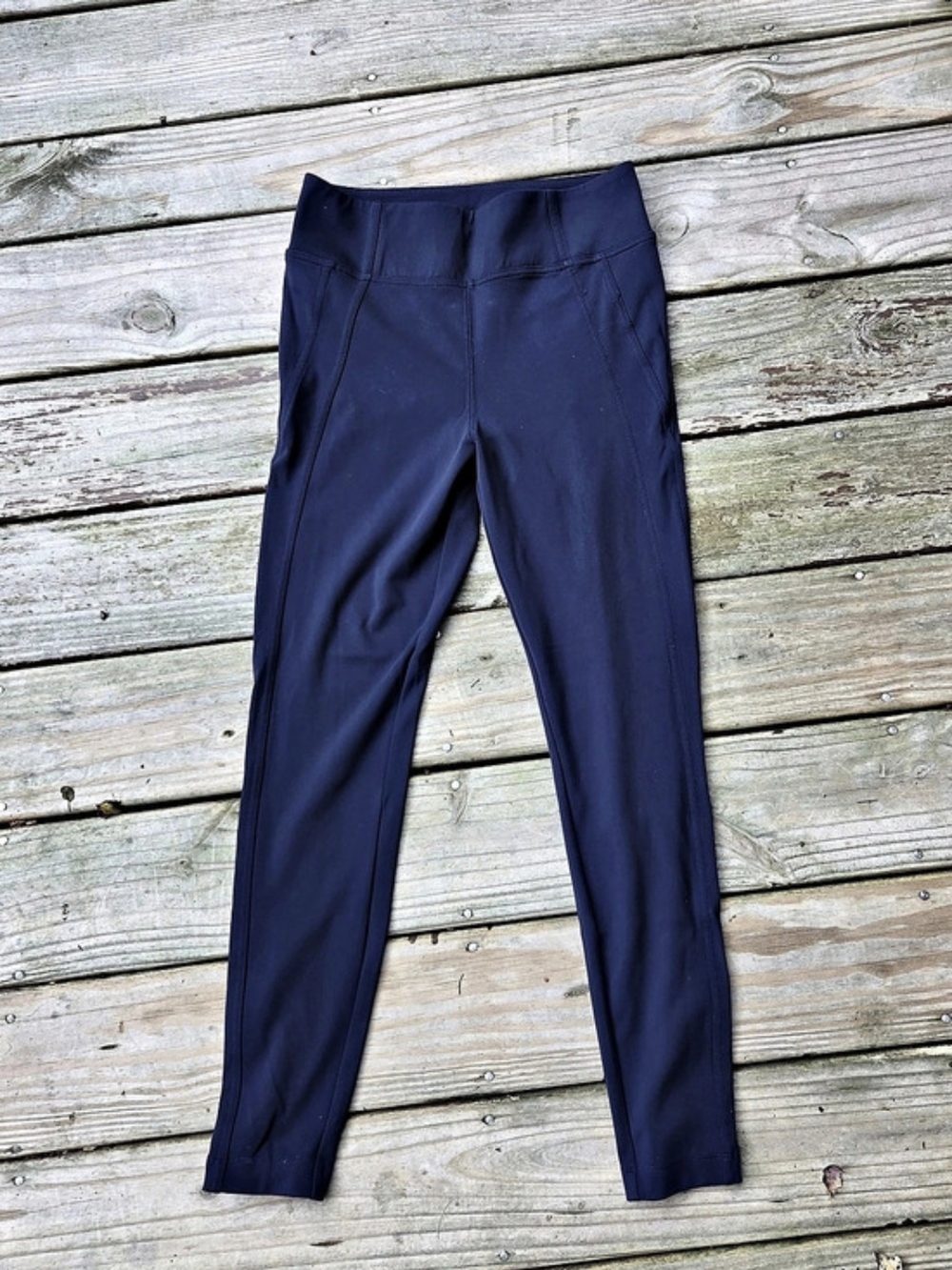 Athleta Brooklyn Ankle Pant Zipper Leggings in Blue Medium